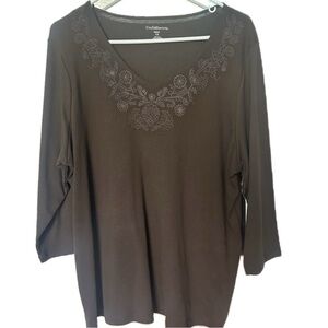 NWOT Embroidered Top